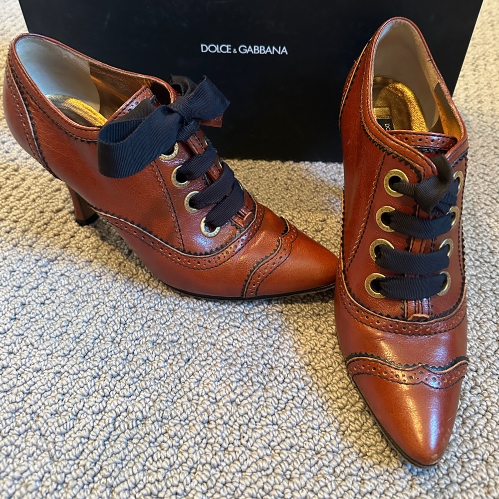 Dolce & Gabbana Women's Brown Leather Heels
